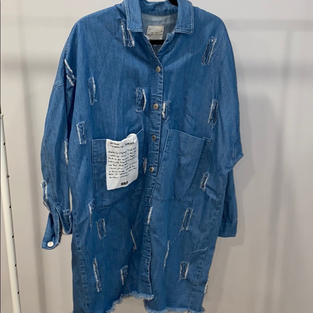 Ripped Jean long jacket